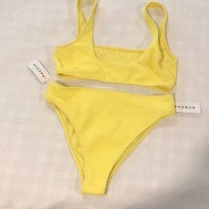 PacSun Neon Yellow Bikini Suit